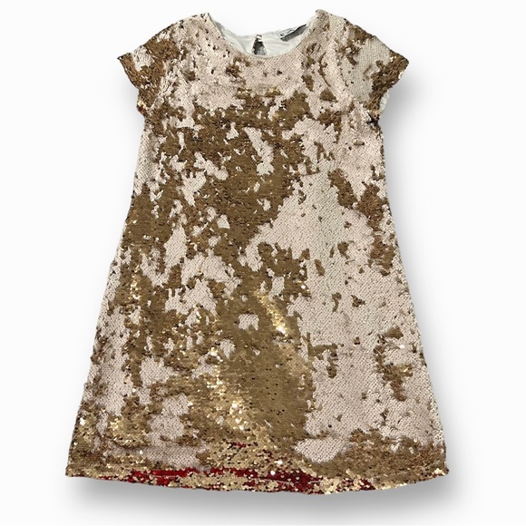 Girl’s gold sequin dress / Size L - Picture 1 of 5
